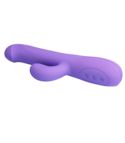 Rotirajuci vibrator sa dodatkom za klitoris